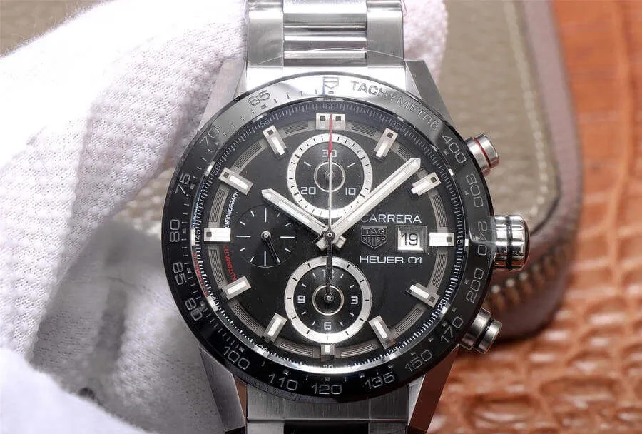 TAG Heuer Carrera CAR201Z.BA0714 XF Factory 1:1 Best Edition Replica Watch Black Bezel